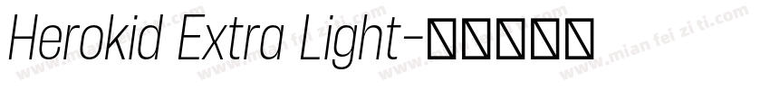 Herokid Extra Light字体转换